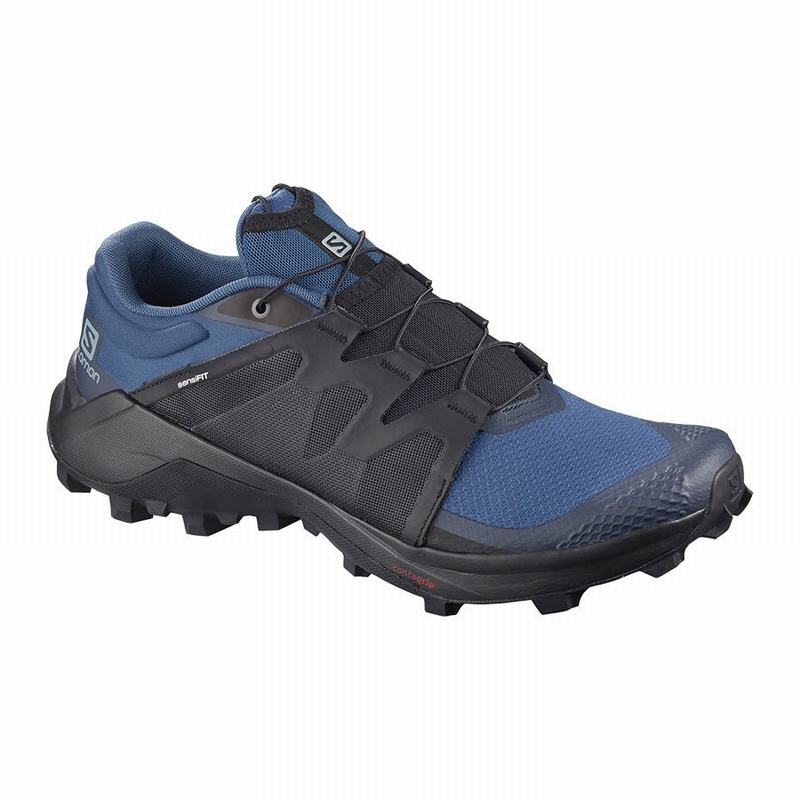 Chaussures De Trail Running Salomon Homme Bleu Marine / Noir - Salomon WILDCROSS - France (3092-YRZF